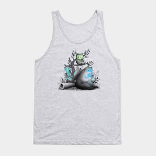 Connecting With The Forest Animals Using Phones Tank Top